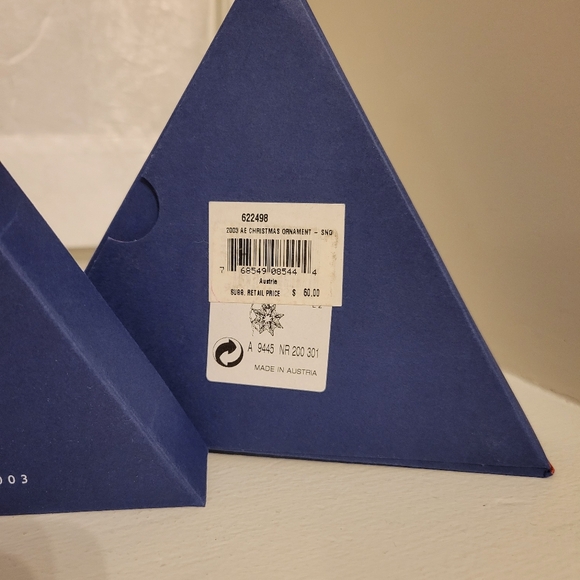 Swarovski 2003 annual snowflake ornament large in original box Swarovski 622498 - Picture 5 of 8